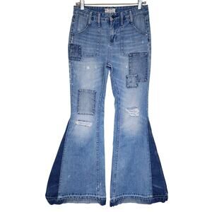 Free People Blue Straight Leg Jeans